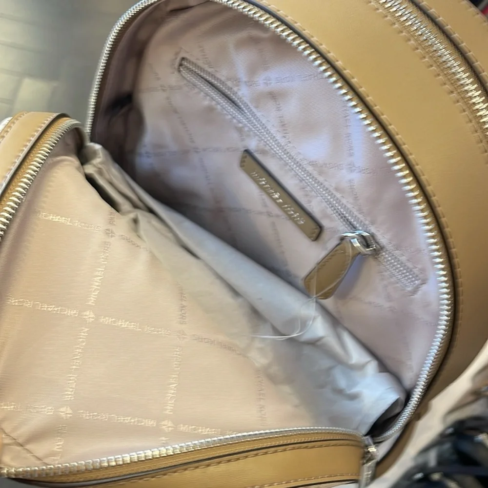 Michael Kors Jaycee Medium Ombré Signature Logo Backpack Husk NWT